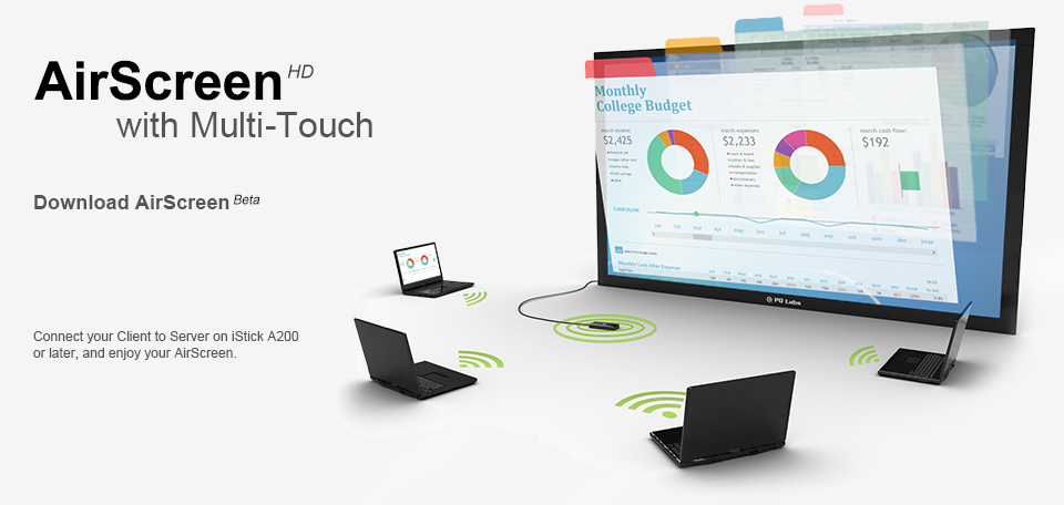 AirScreen with Multi-Touch
